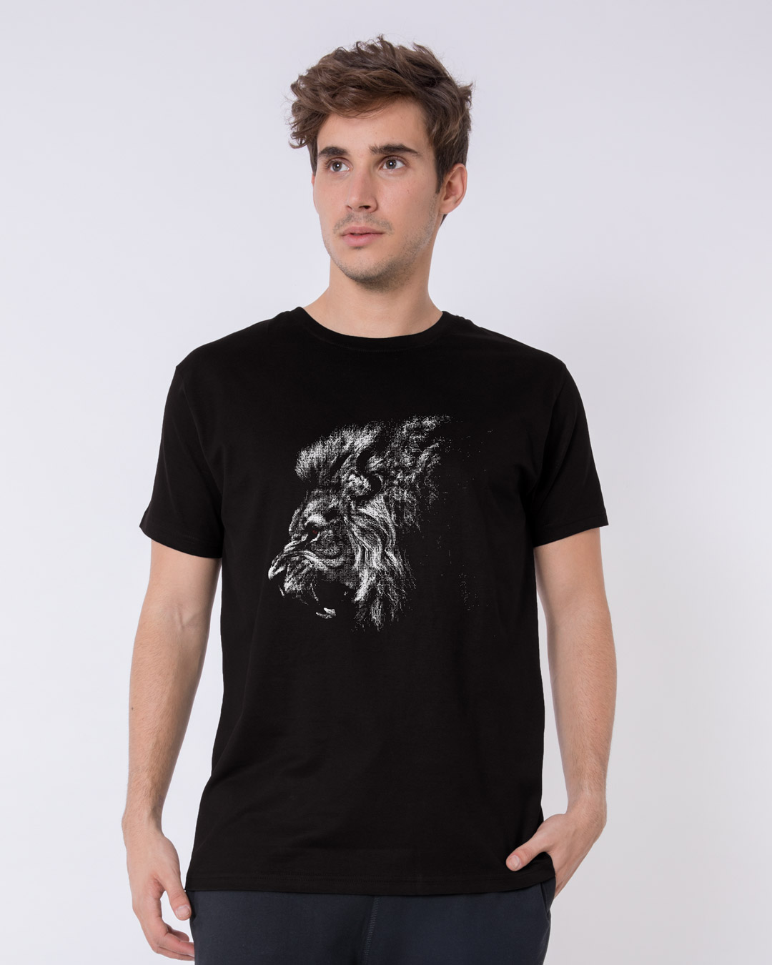 Shop Intense Lion Half Sleeve T-Shirt-Back