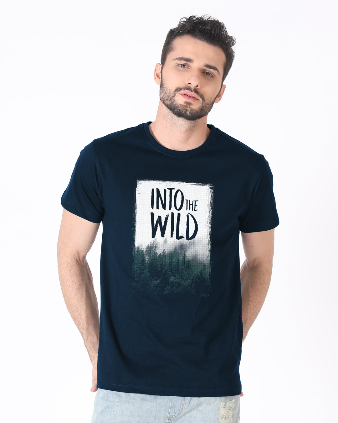 Shop Into The Wild Half Sleeve T-Shirt-Back