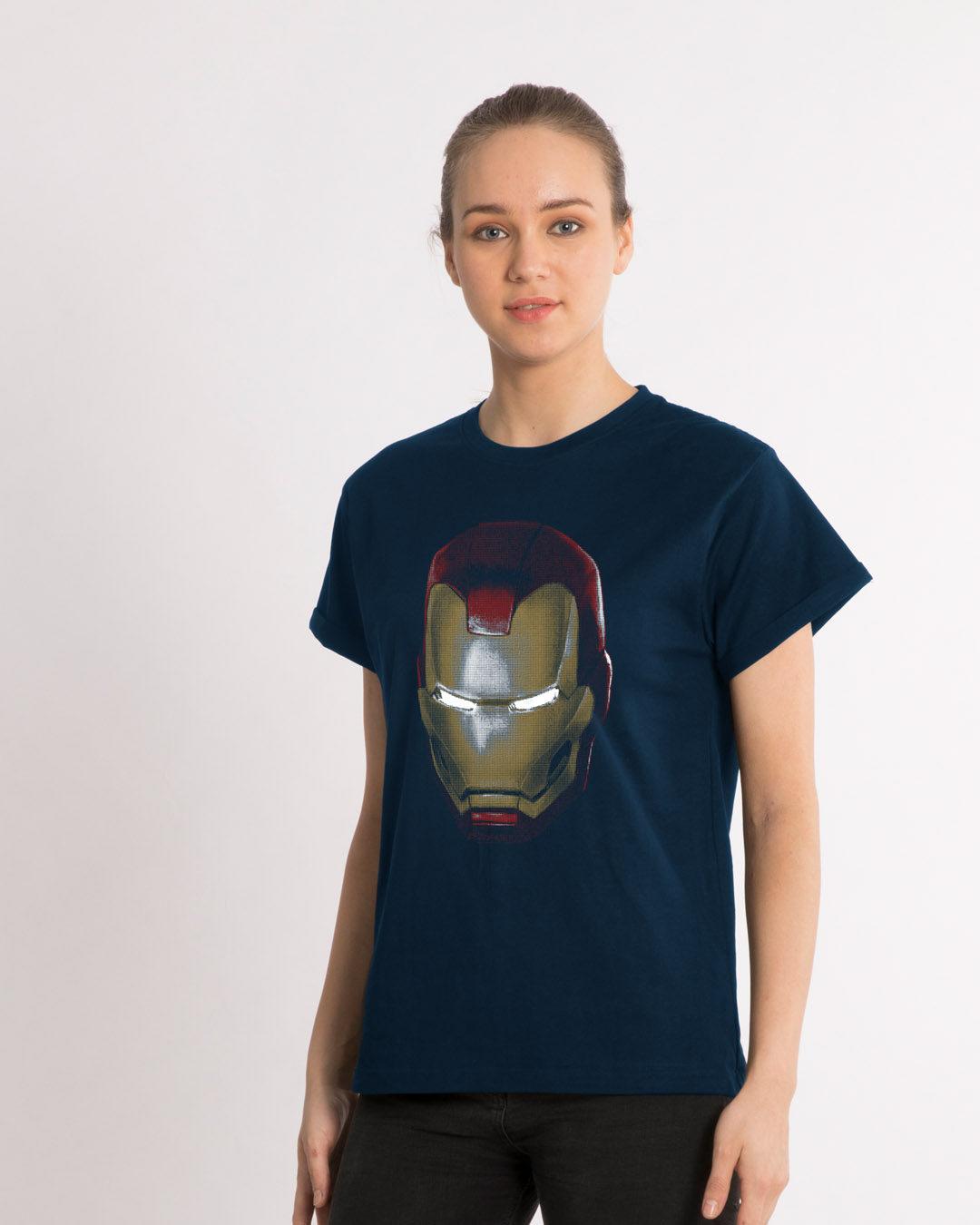 Shop Iron Man 3d Boyfriend T-Shirt (AVL)-Back