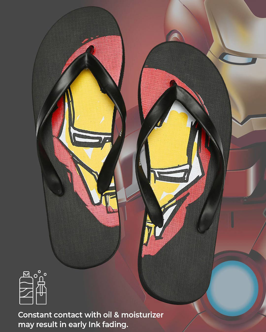 Buy Iron Man Printed Men s Flip Flops Online in India at Bewakoof