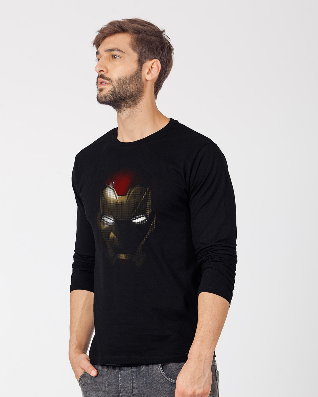 Shop Iron Man Shadows Full Sleeve T-Shirt (AVL)-Back