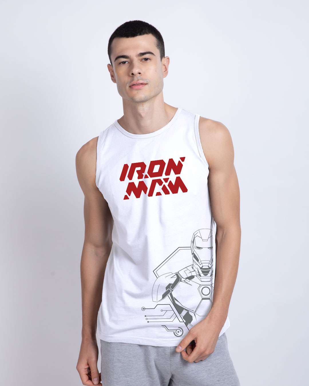 Shop Ironman 2.0 Vest White (AVL)-Back