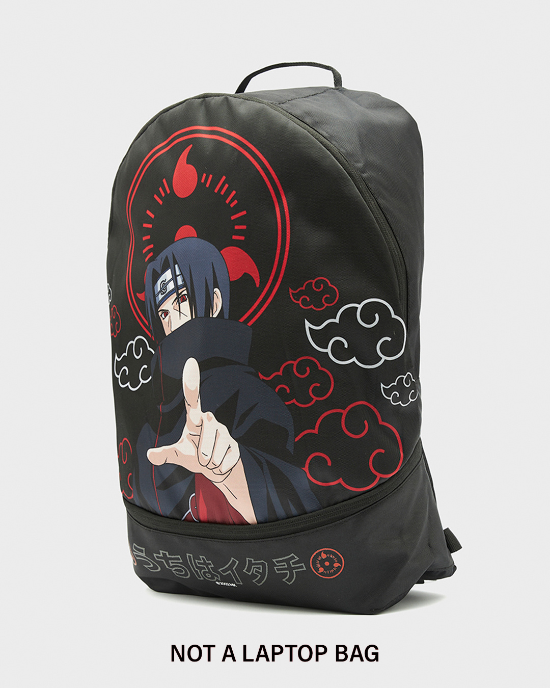 Shop Unisex Black Itachi Peace Printed Small Backpack-Back