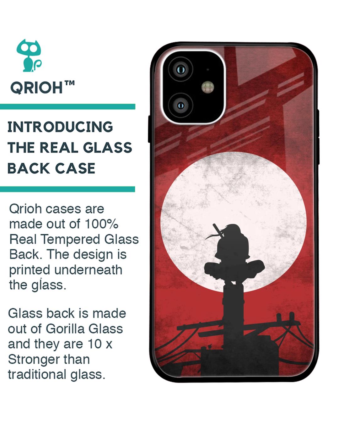 Shop Itachi Uchiha Premium Glass Case for Apple iPhone 11 (Shock Proof,Scratch Resistant)-Back