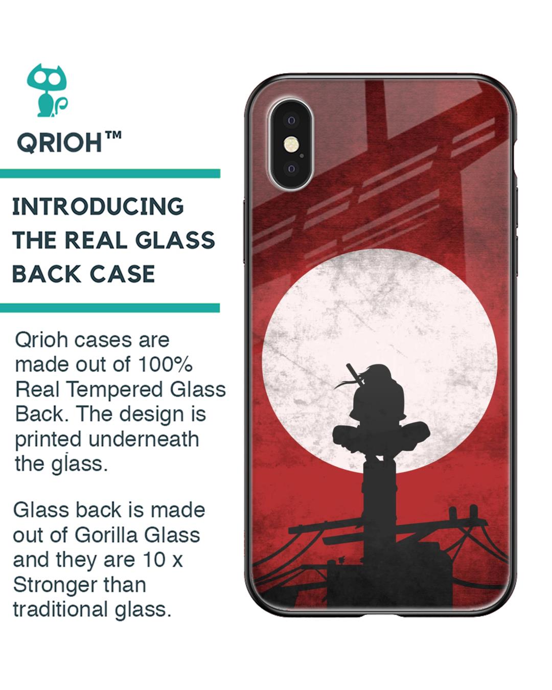 Shop Itachi Uchiha Premium Glass Case for Apple iPhone XS (Shock Proof,Scratch Resistant)-Back