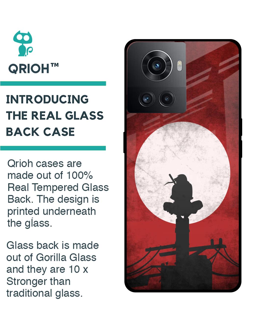 Shop Itachi Uchiha Premium Glass Case for Oneplus 10R 5G (Shock Proof,Scratch Resistant)-Back