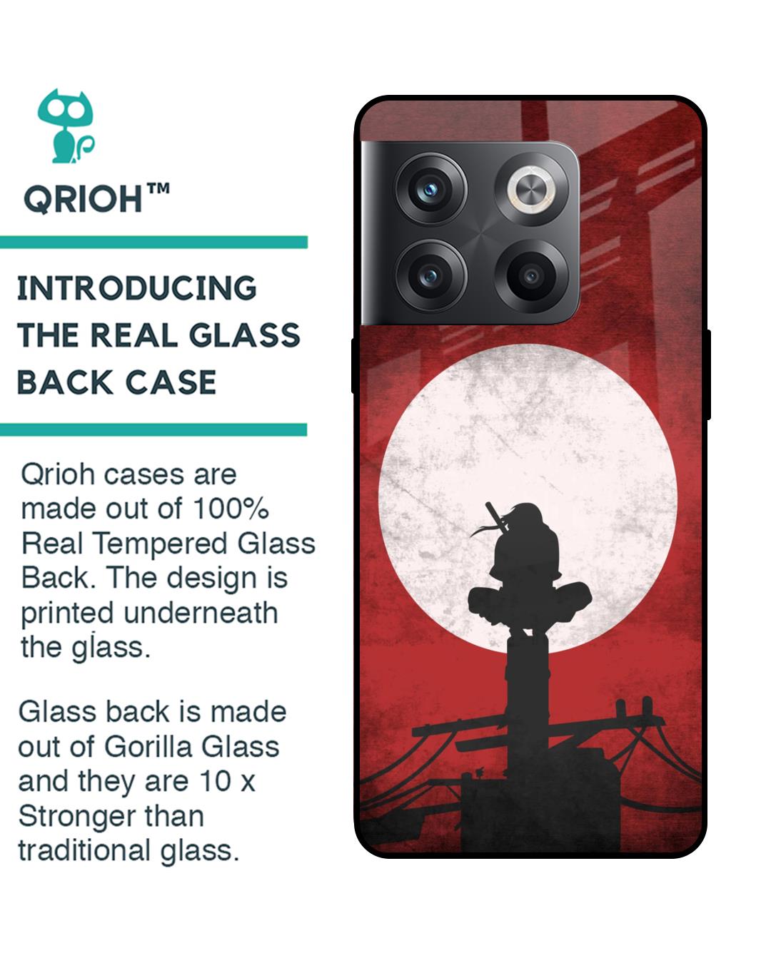 Shop Itachi Uchiha Premium Glass Case for Oneplus 10T 5G (Shock Proof,Scratch Resistant)-Back