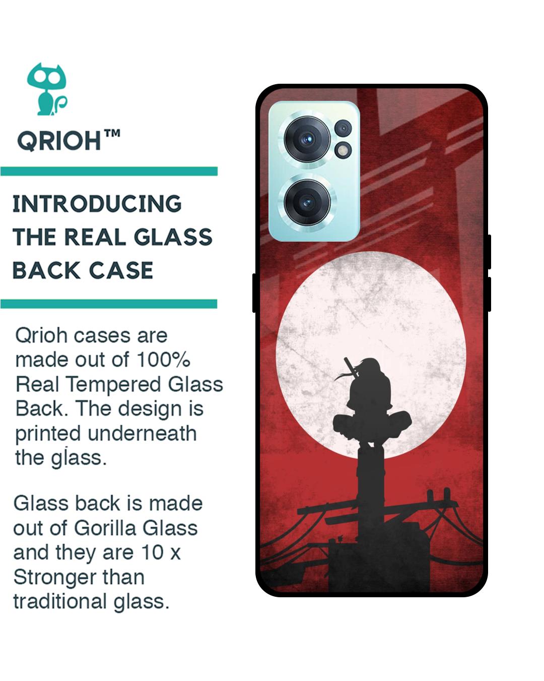 Shop Itachi Uchiha Premium Glass Case for OnePlus Nord CE 2 5G (Shock Proof,Scratch Resistant)-Back