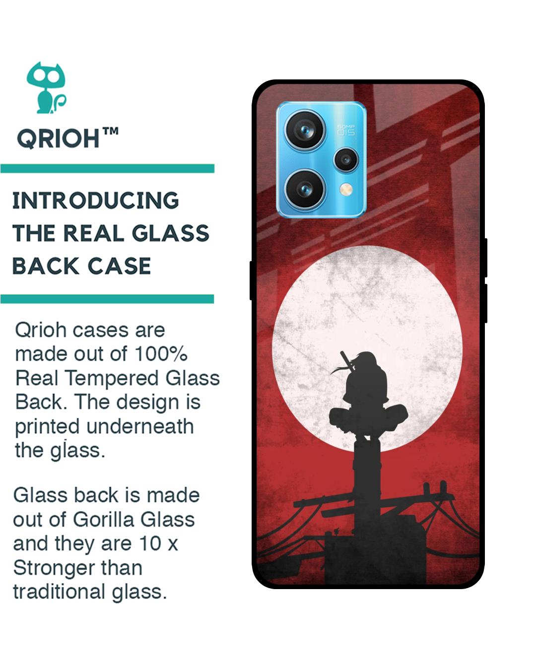 Shop Itachi Uchiha Premium Glass Case for Realme 9 Pro Plus(Shock Proof, Scratch Resistant)-Back