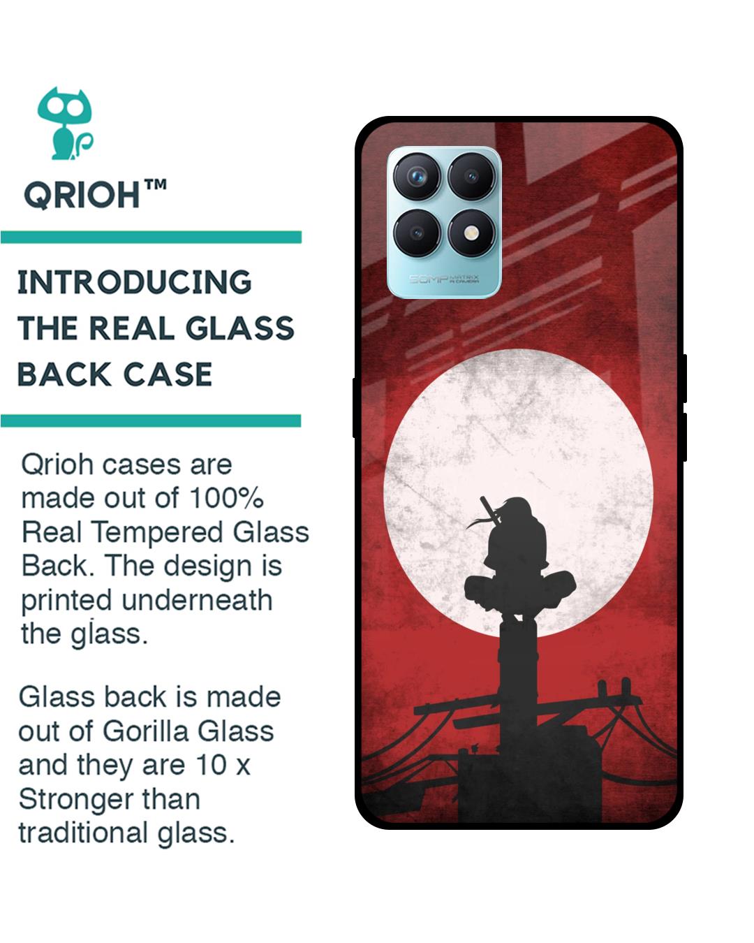 Shop Itachi Uchiha Premium Glass Case for Realme Narzo 50(Shock Proof, Scratch Resistant)-Back