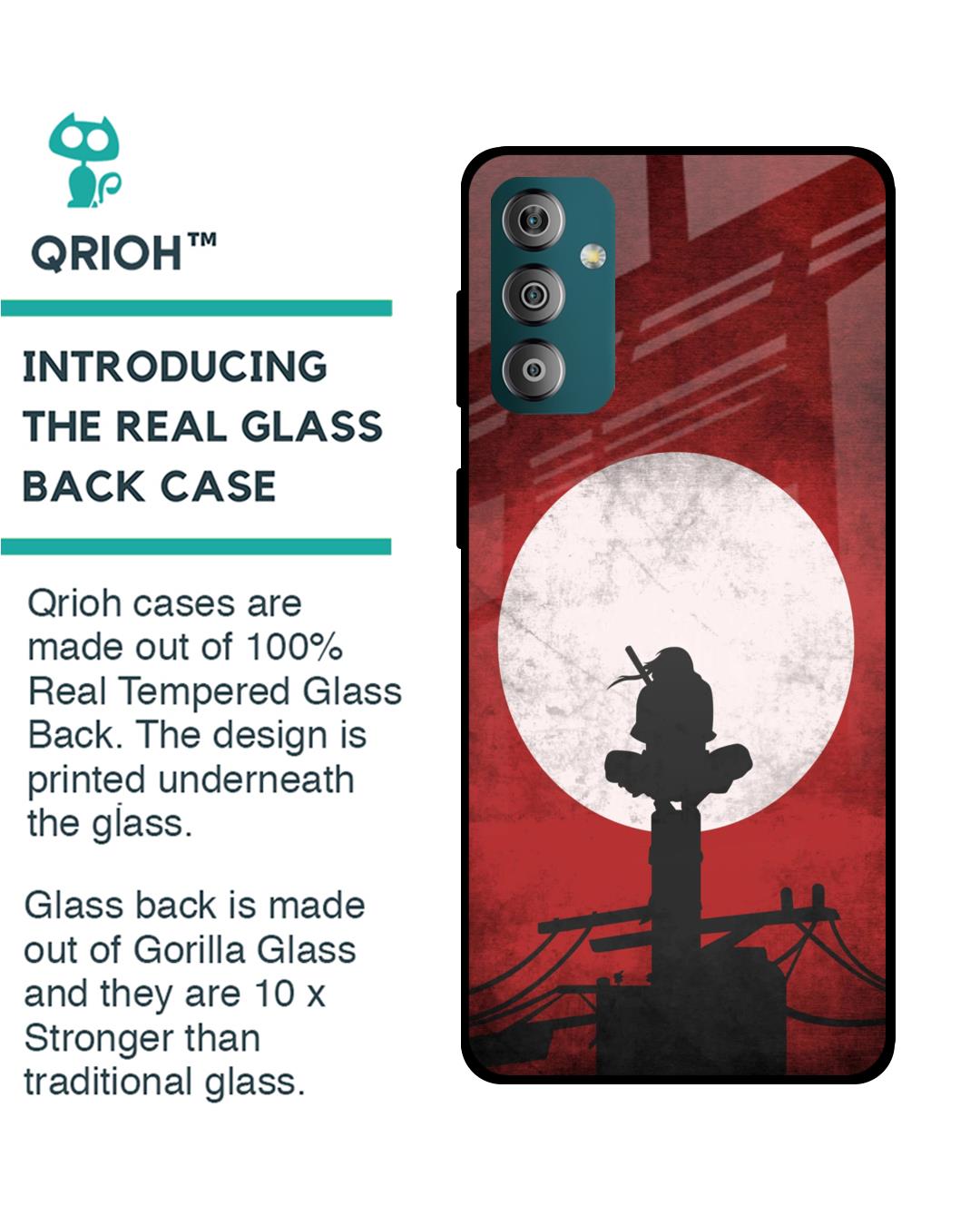 Shop Itachi Uchiha Premium Glass Case for Samsung Galaxy F23 5G (Shock Proof,Scratch Resistant)-Back