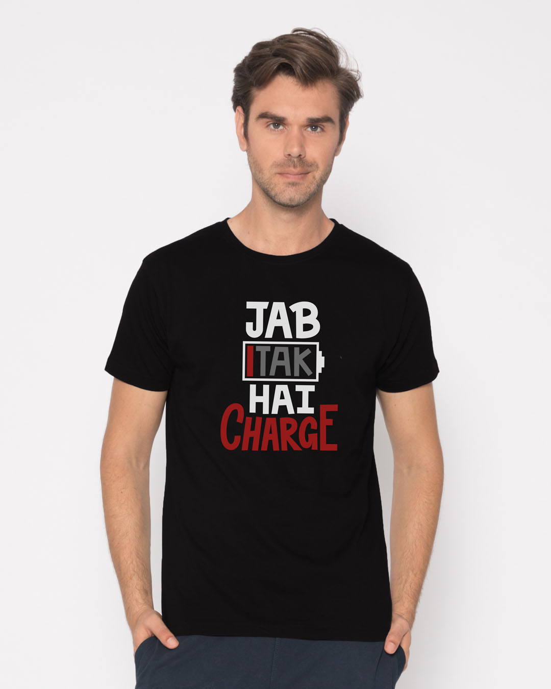 Shop Jab Tak Hai Charge Half Sleeve T-Shirt-Back