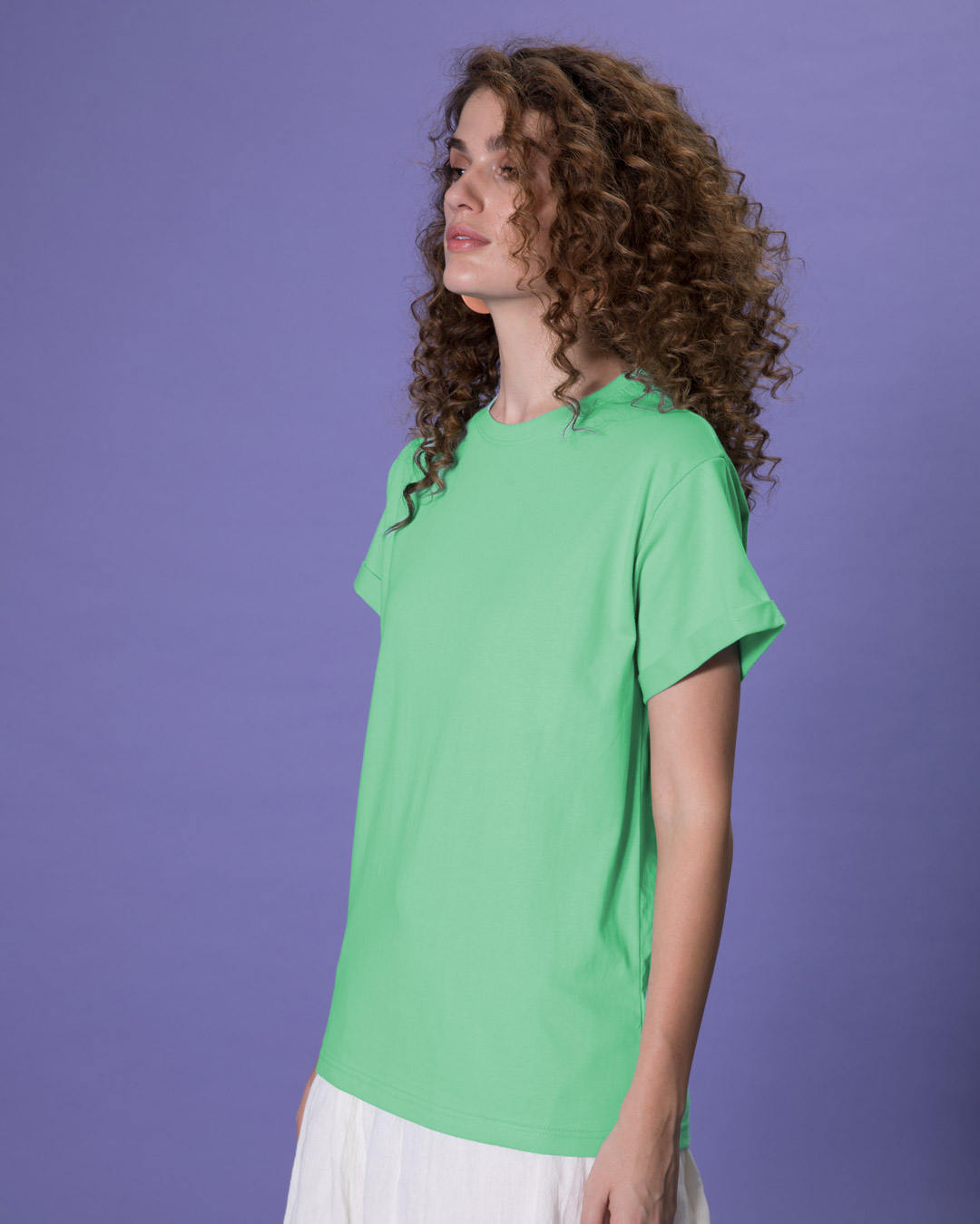 Shop Jade Green Boyfriend T-Shirt-Back
