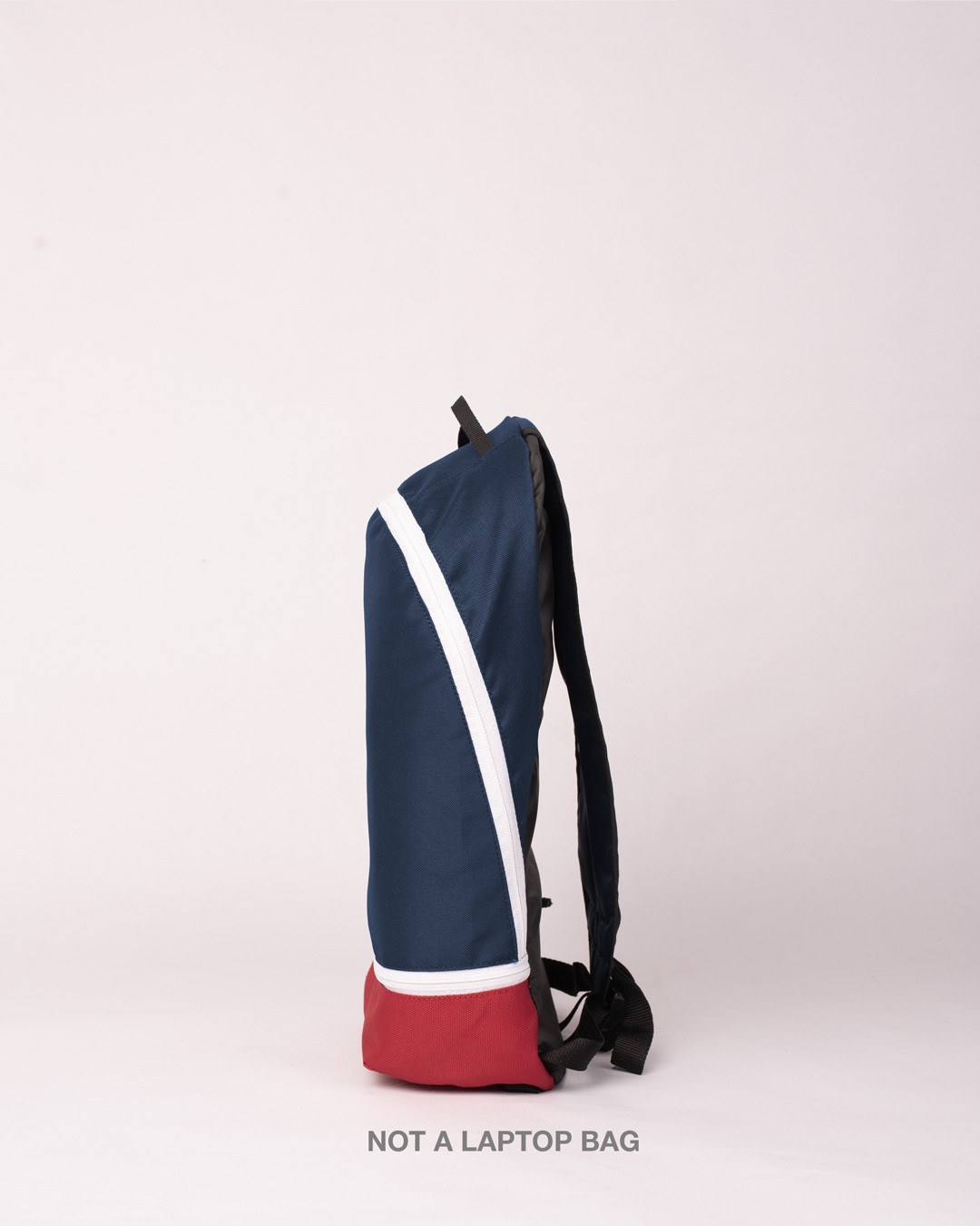 Shop Jajabor Small Backpack Navy Blue-Red-Back