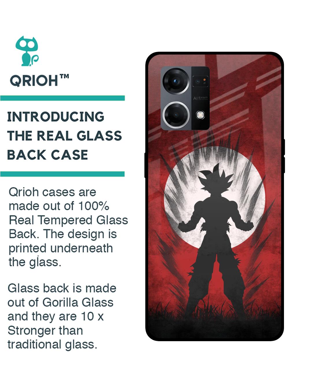 Shop Japanese Animated Premium Glass Case for Oppo F21s Pro (Shock Proof,Scratch Resistant)-Back