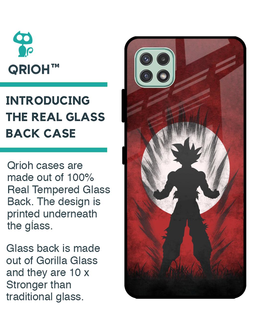 Shop Japanese Animated Premium Glass Case for Samsung Galaxy A22 5G (Shock Proof,Scratch Resistant)-Back