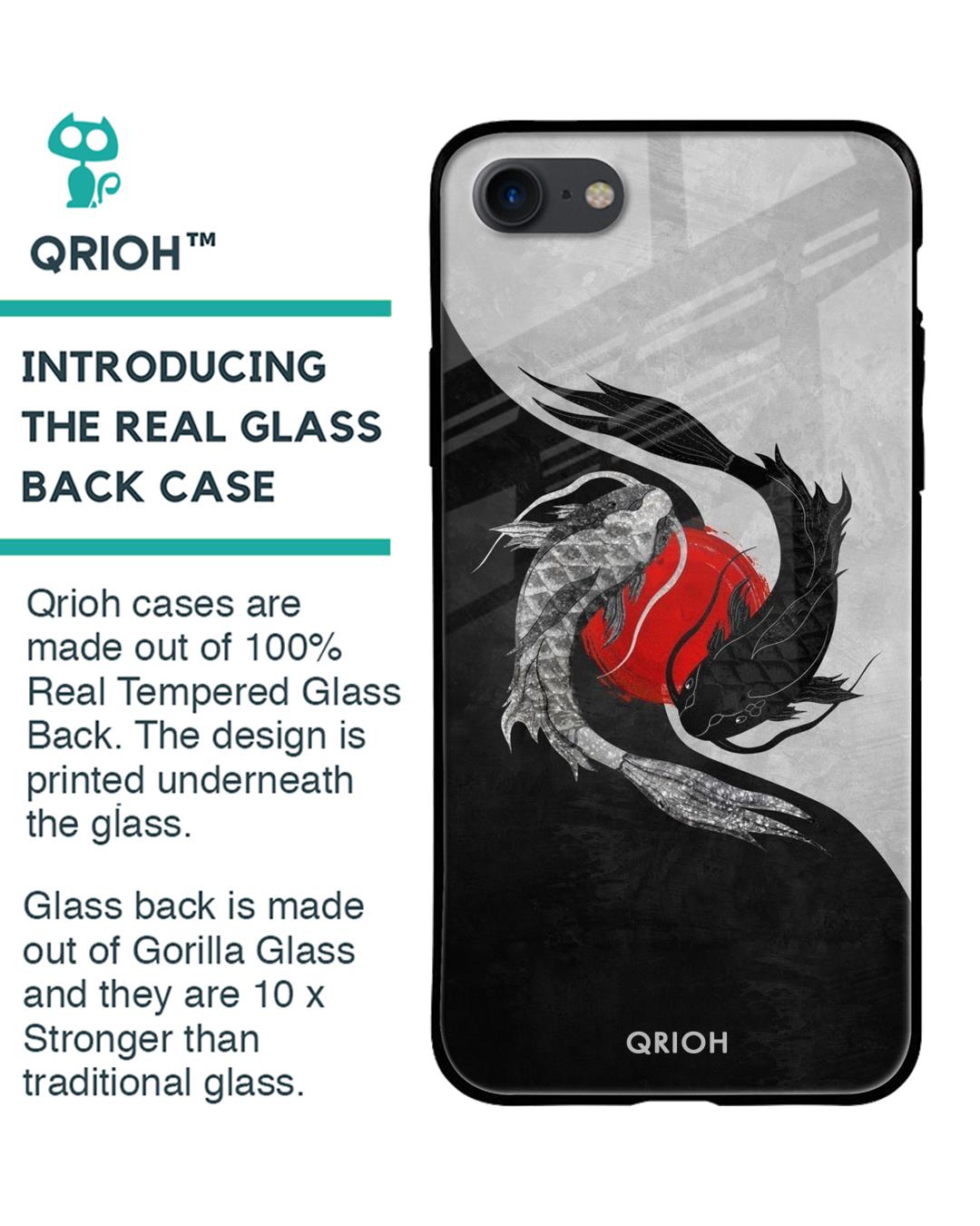 Shop Japanese Art Printed Premium Glass Cover For iPhone 7 (Impact Resistant, Matte Finish)-Back