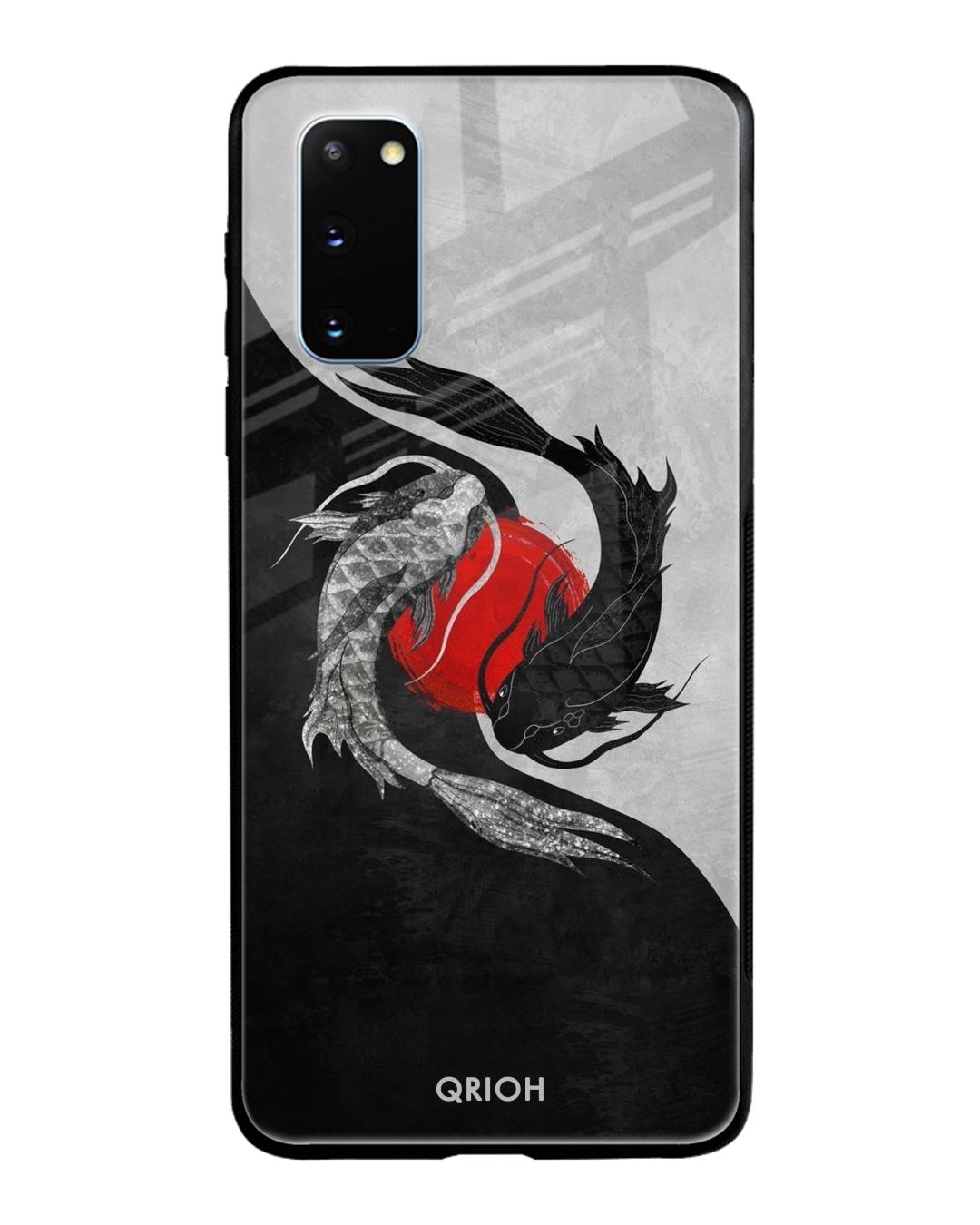Shop Japanese Art Printed Premium Glass Cover For Samsung Galaxy S20(Impact Resistant, Matte Finish)-Back