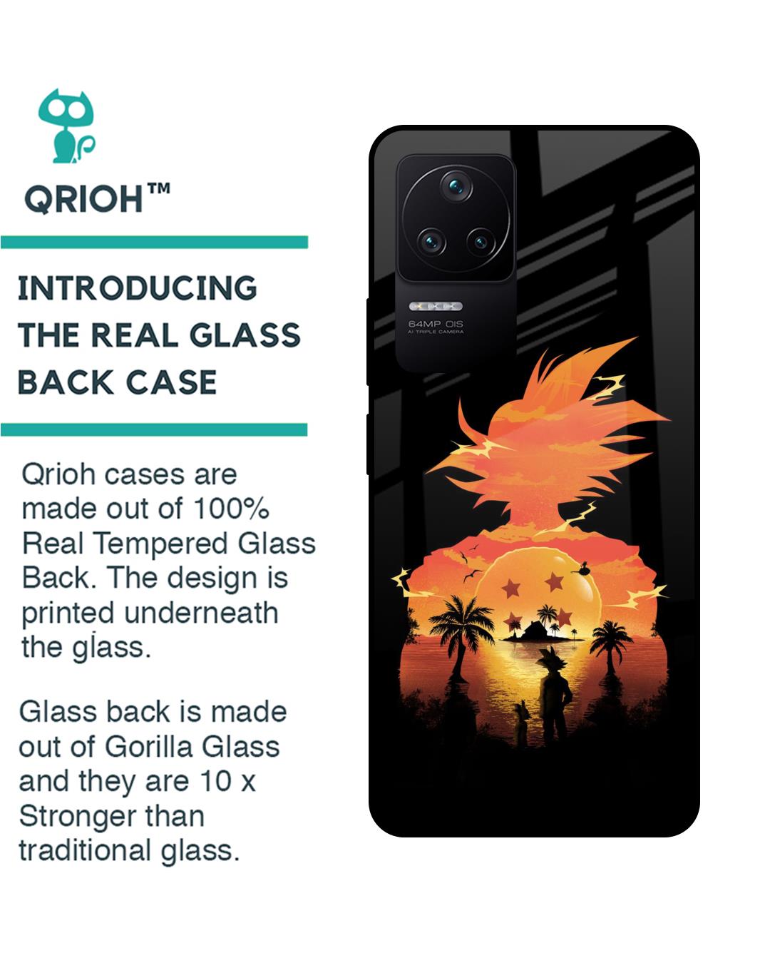 Shop Japanese Paradise Premium Glass Case for Poco F4 5G(Shock Proof, Scratch Resistant)-Back