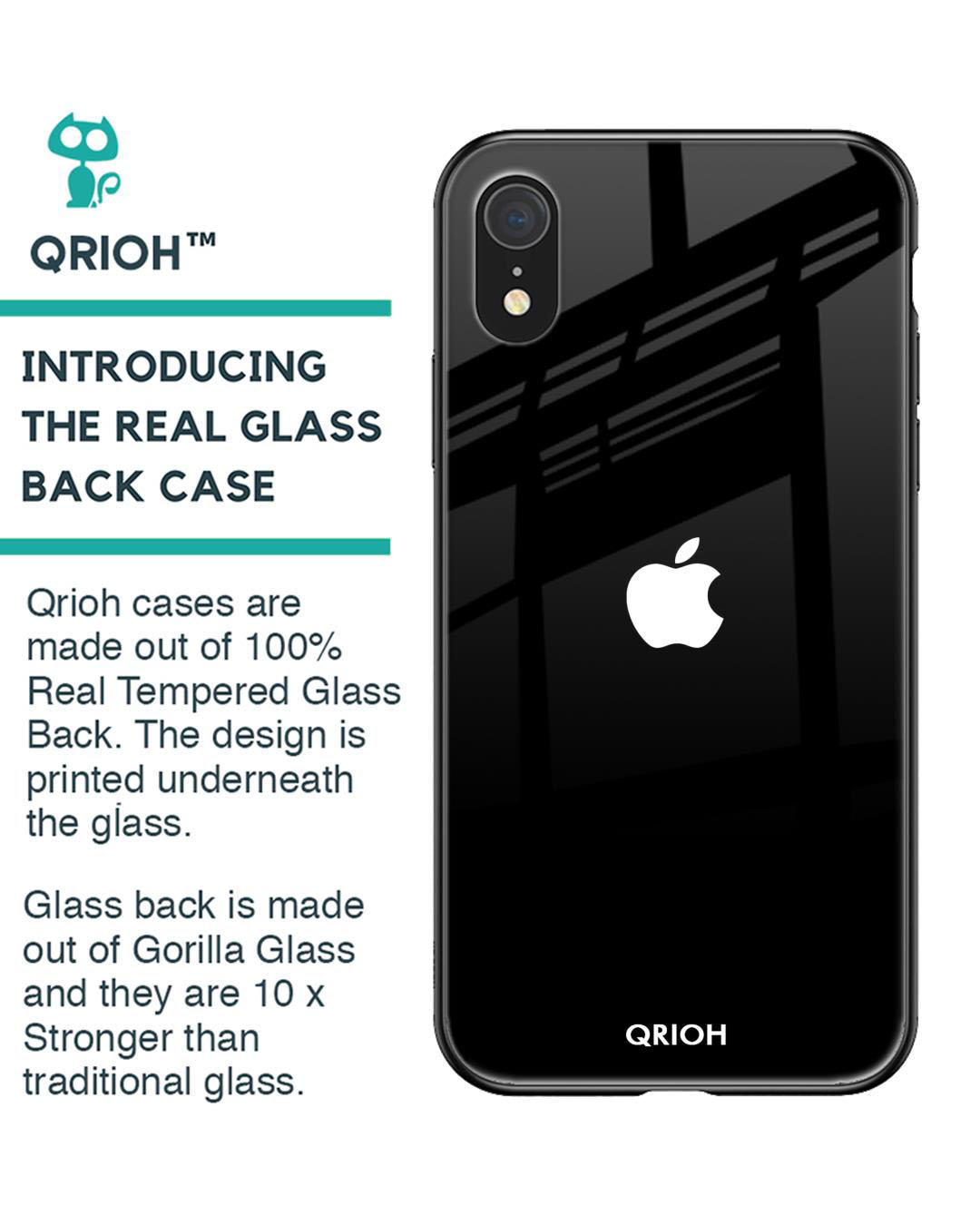 Shop Premium Glass Cover for iPhone XR(Shock Proof, Lightweight)-Back