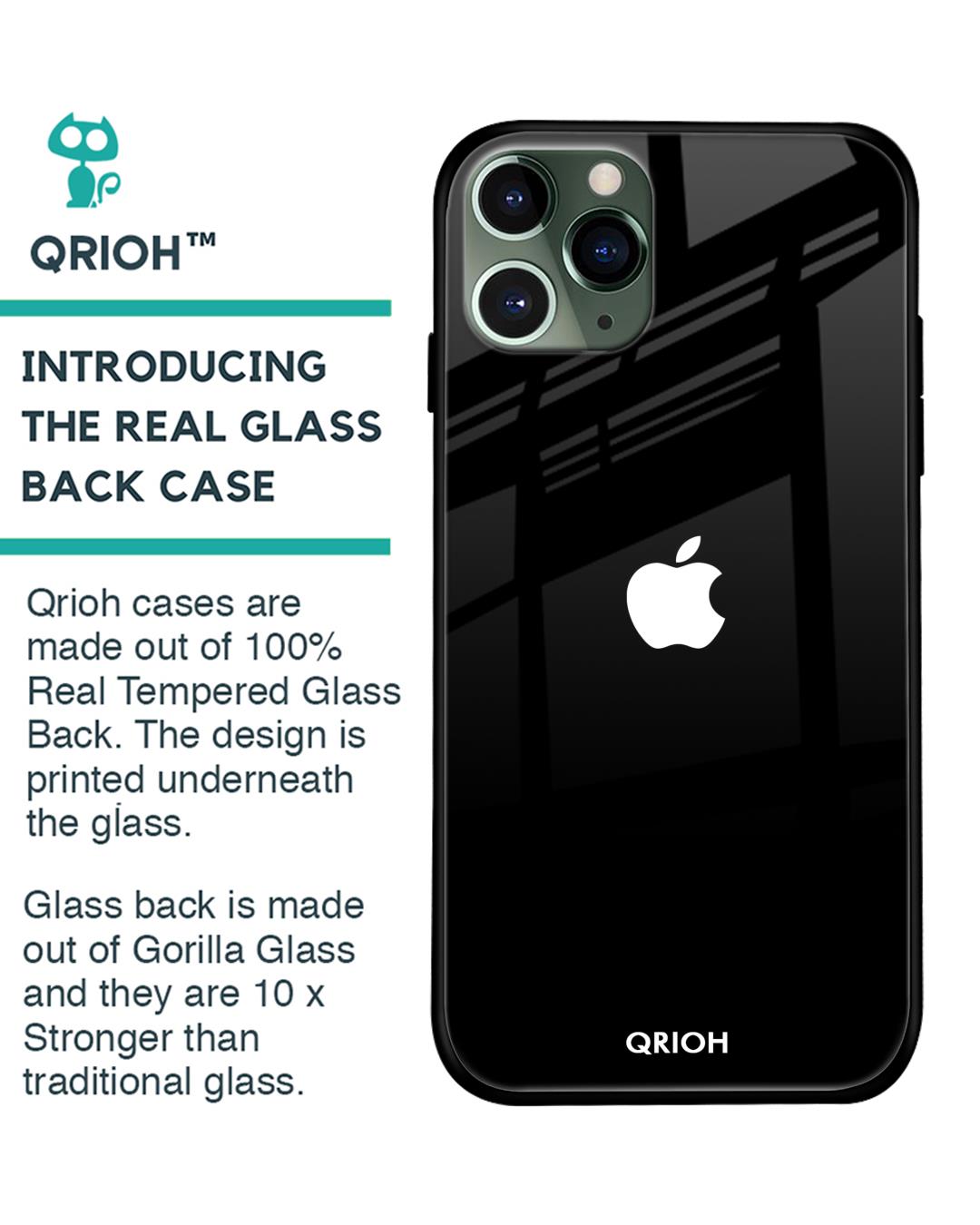Shop Iphone 11 Pro Max Jet Black Glass Case-Back