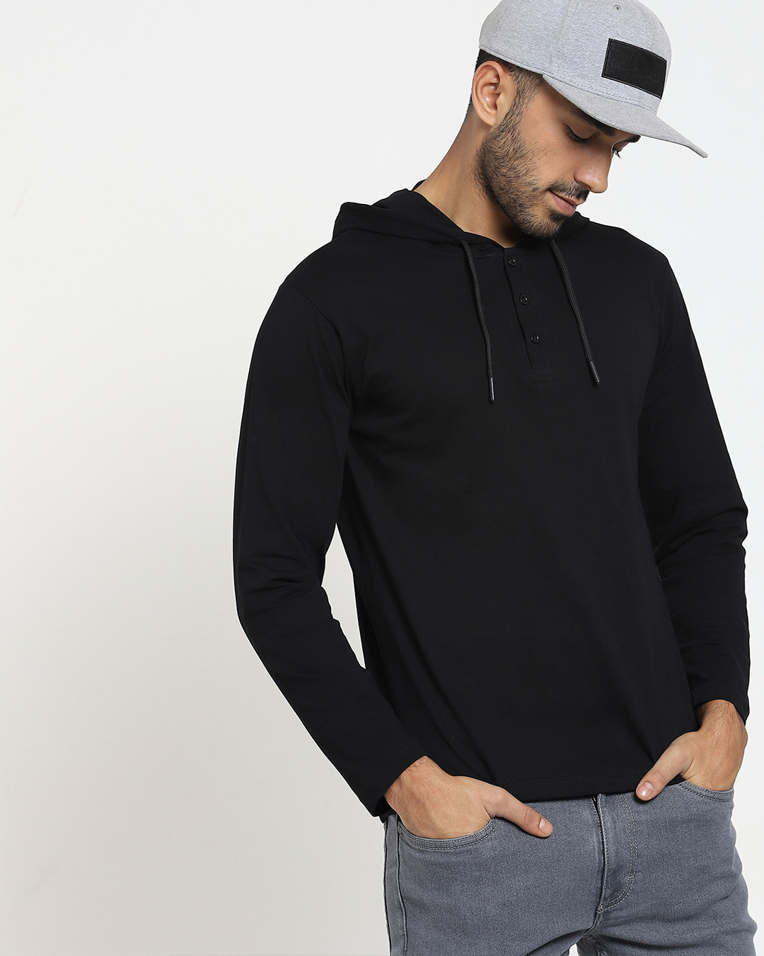 full sleeve shirt with cap