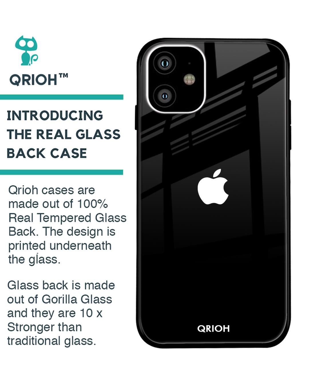 Shop Premium Glass Cover for iPhone 11(Shock Proof, Lightweight)-Back
