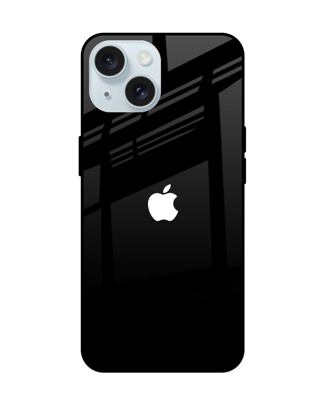 Buy Jet Black Premium Glass Case for Apple iPhone 15(Shock Proof ...