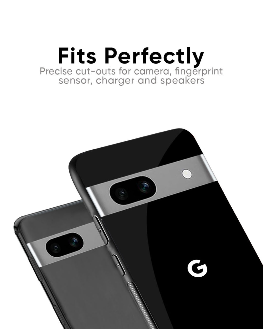 Shop Jet Black Premium Glass Case for Google Pixel 6A(Shock Proof, Scratch Resistant)-Back