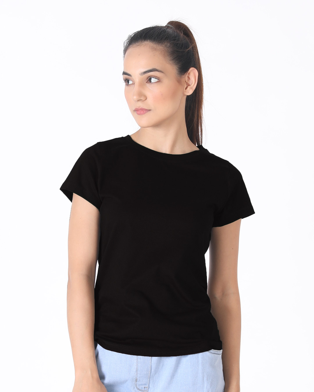 Jet Black T-Shirt - Jet Black Womens T Shirts@Best Price India ...
