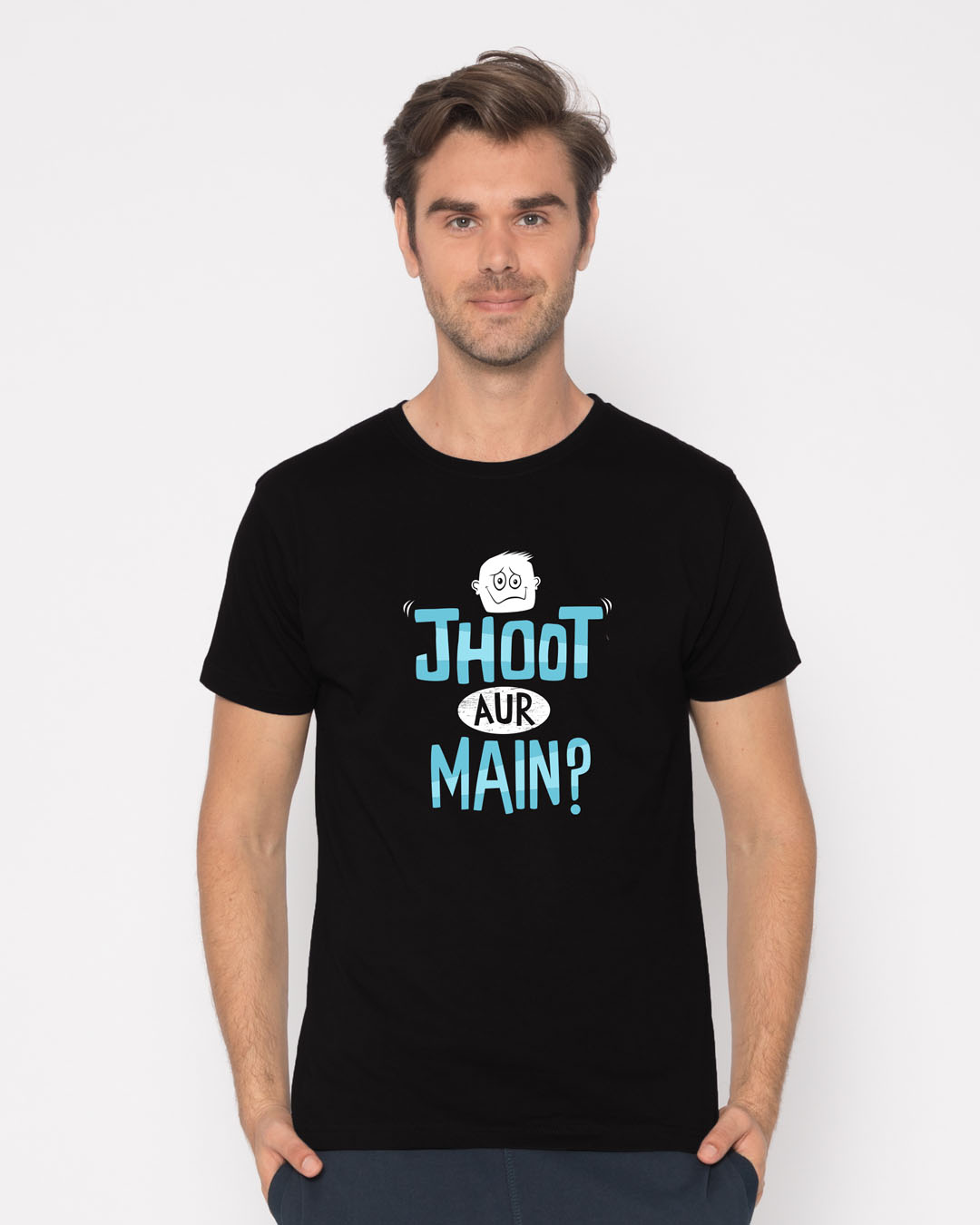 Shop Jhoot Aur Main Half Sleeve T-Shirt-Back