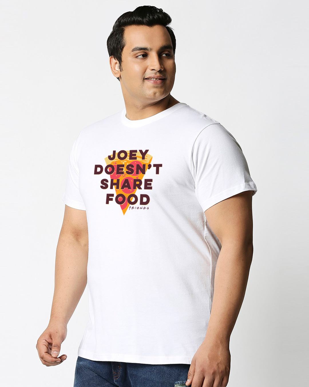 Shop Joey Doesn't Share (FRL) Half Sleeve Plus Size T-Shirt-Back