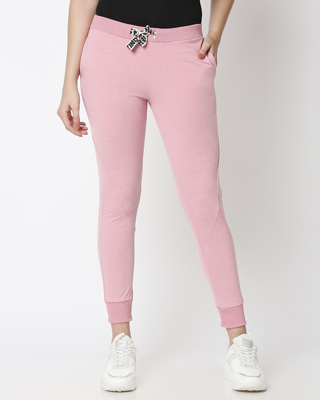 Shop Women's Pink Slim Fit Joggers-Back