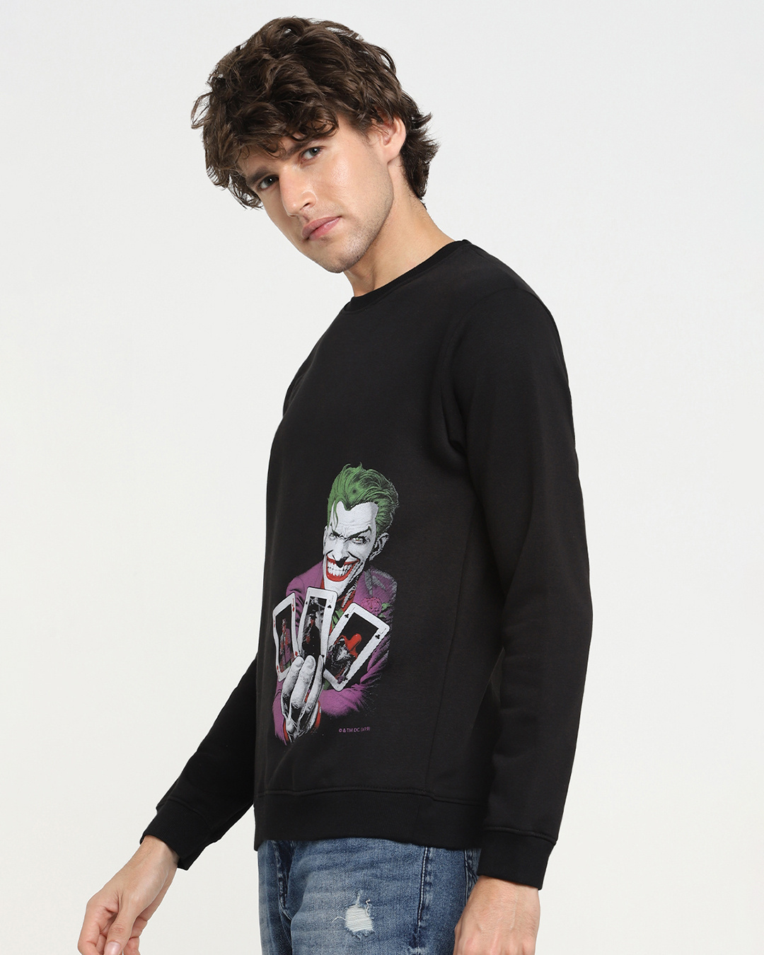 Shop Joker Cards Fleece Sweatshirt (BML)-Back