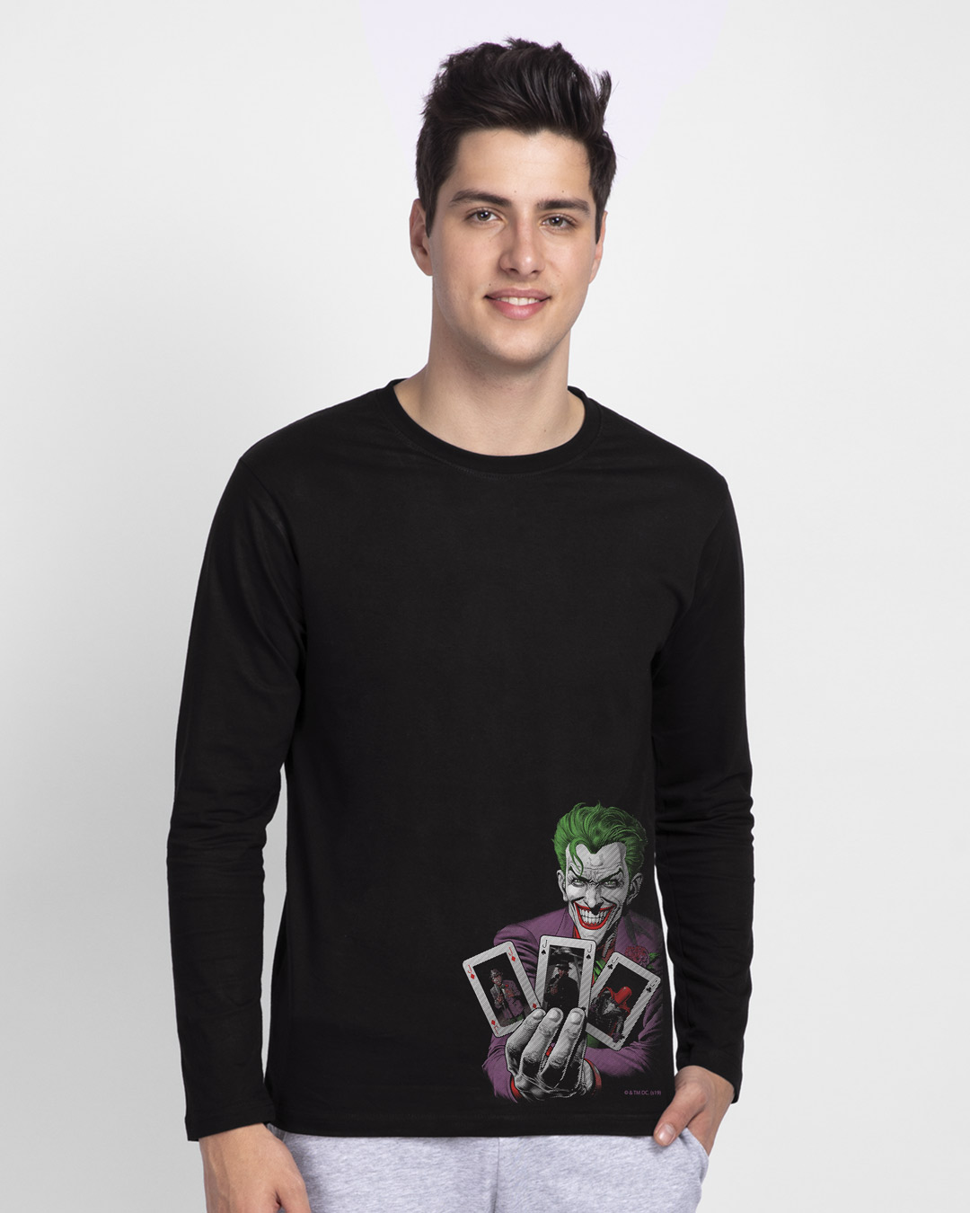 Shop Joker Cards Full Sleeve T-Shirt (BML)-Back