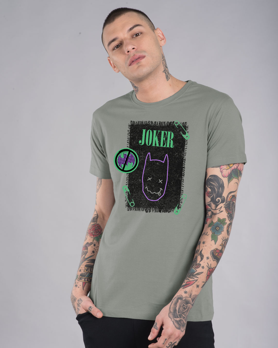 Shop Joker Cloth Clip Half Sleeve T-Shirt (BML)-Back