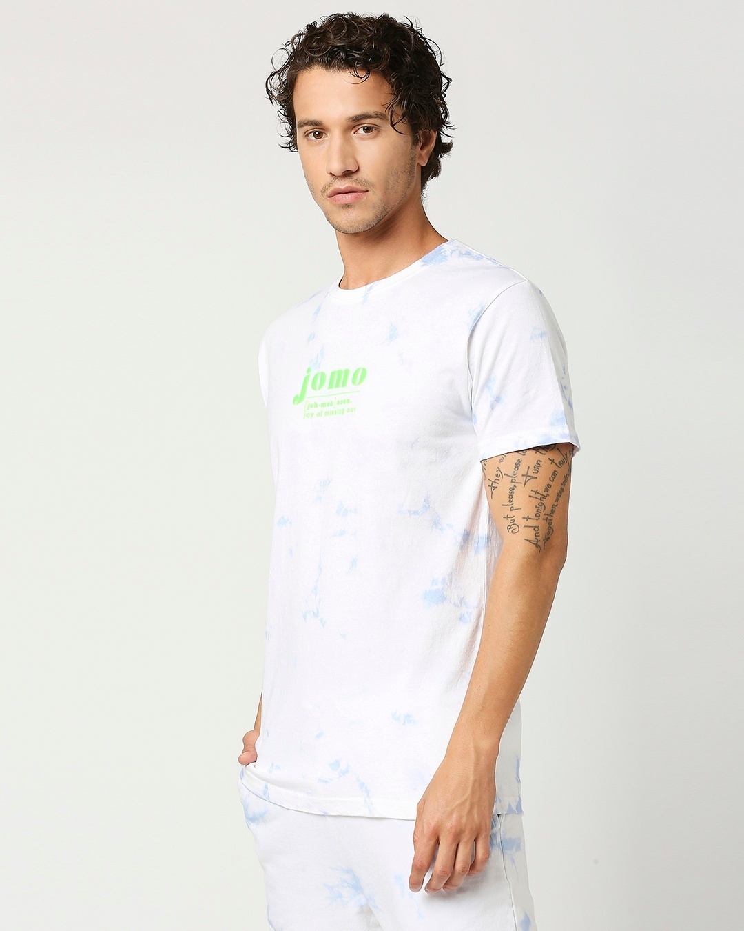 Shop Jomo Men's Tye & Dye Printed T-Shirt-Back