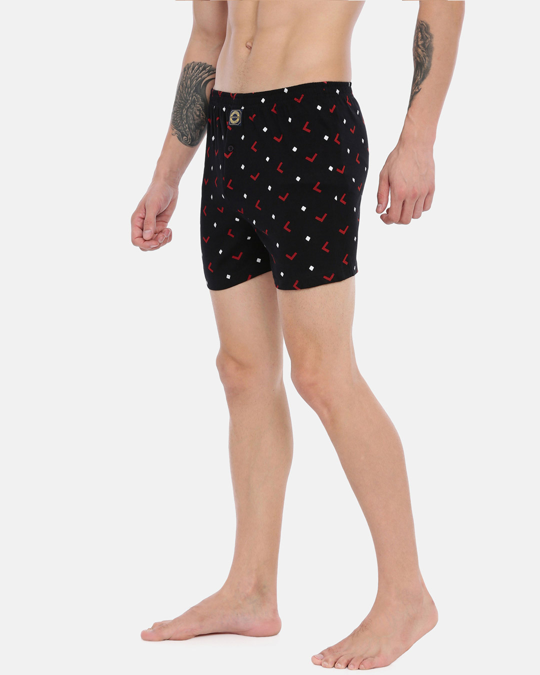 Shop | Here And There Black Knitted Boxers-Back