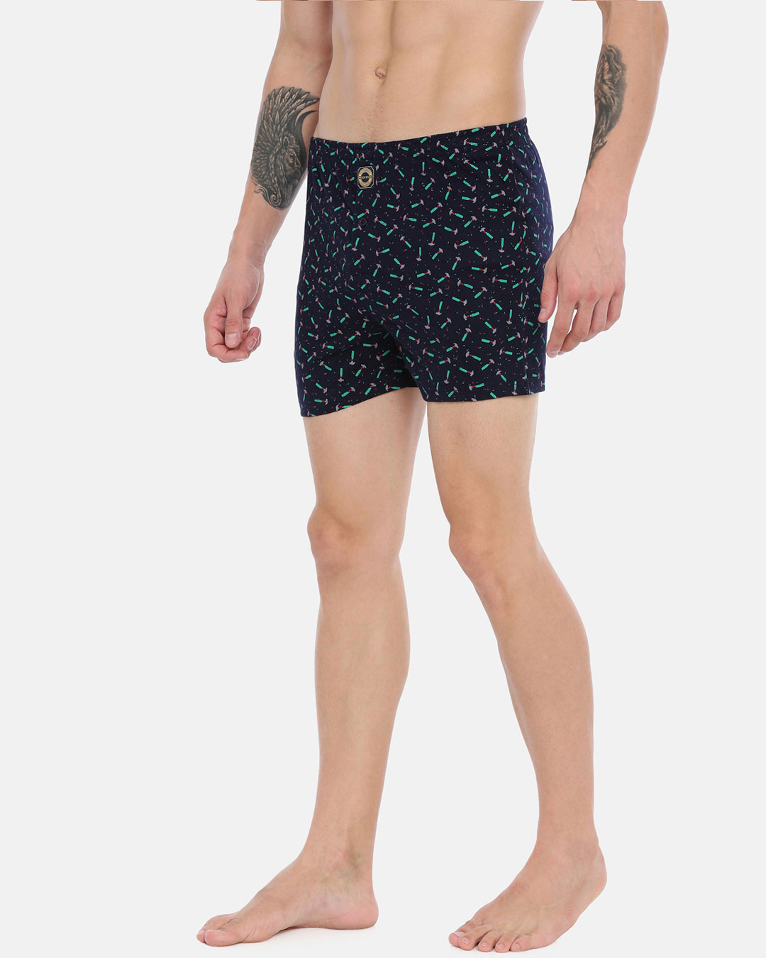 Shop | Nails N Hammers Black Knitted Boxers-Back