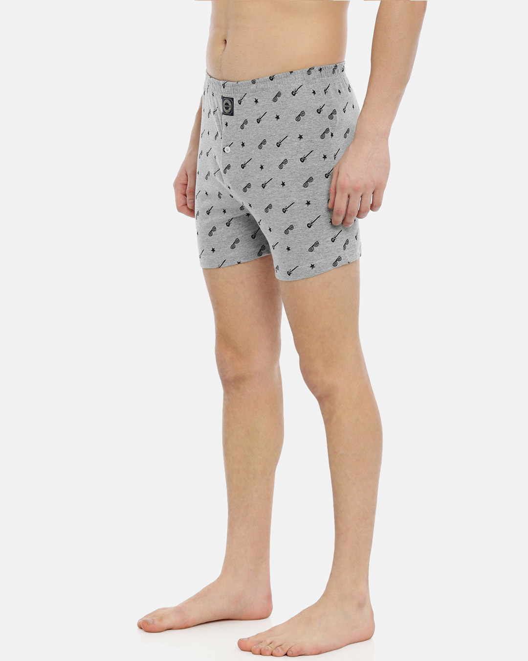 Shop | Wannabe Rockstar Grey Knitted Boxers-Back