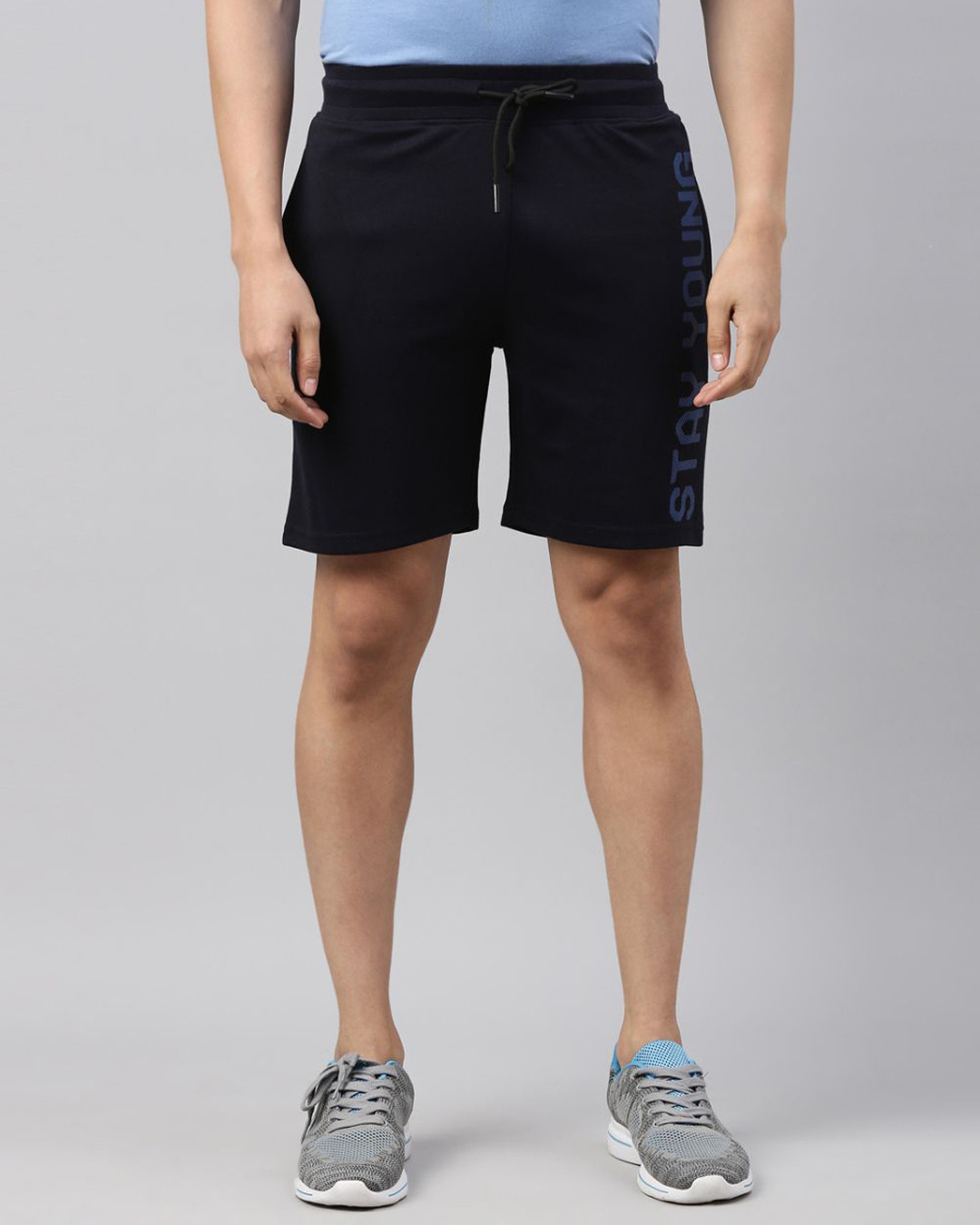 Buy Joven Men Blue Printed Regular Fit Shorts Online at Bewakoof