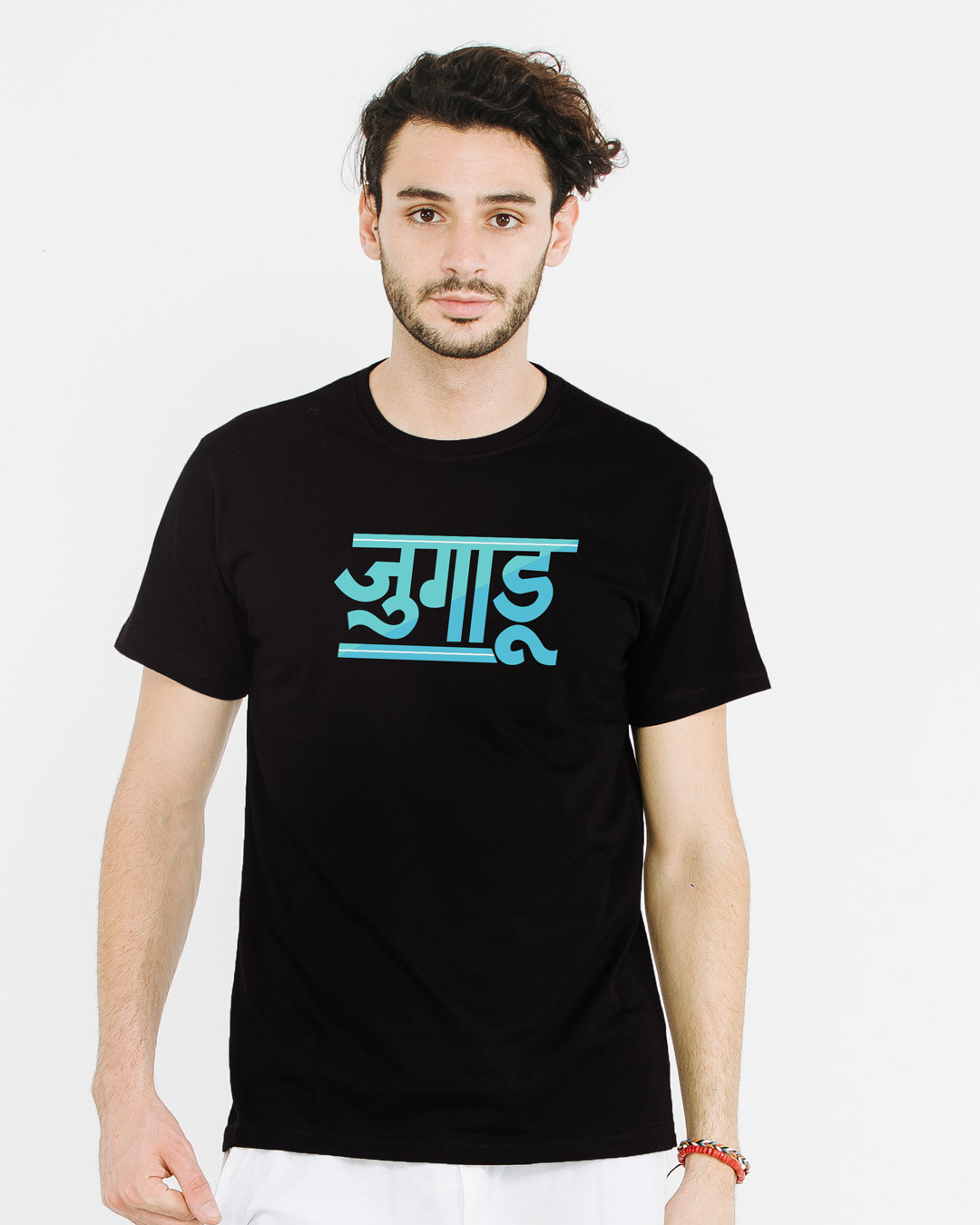Shop Jugaadu Hindi Half Sleeve T-Shirt-Back