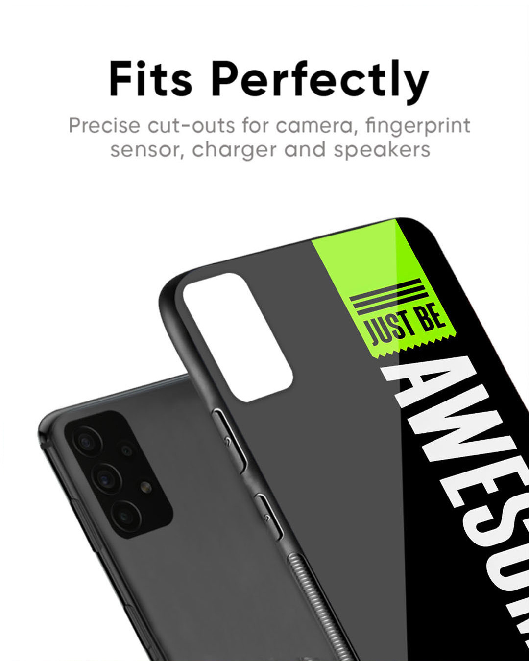 Shop Just Be Awesome Premium Glass Case for OnePlus Nord CE 2 5G (Shock Proof, Scratch Resistant)-Back