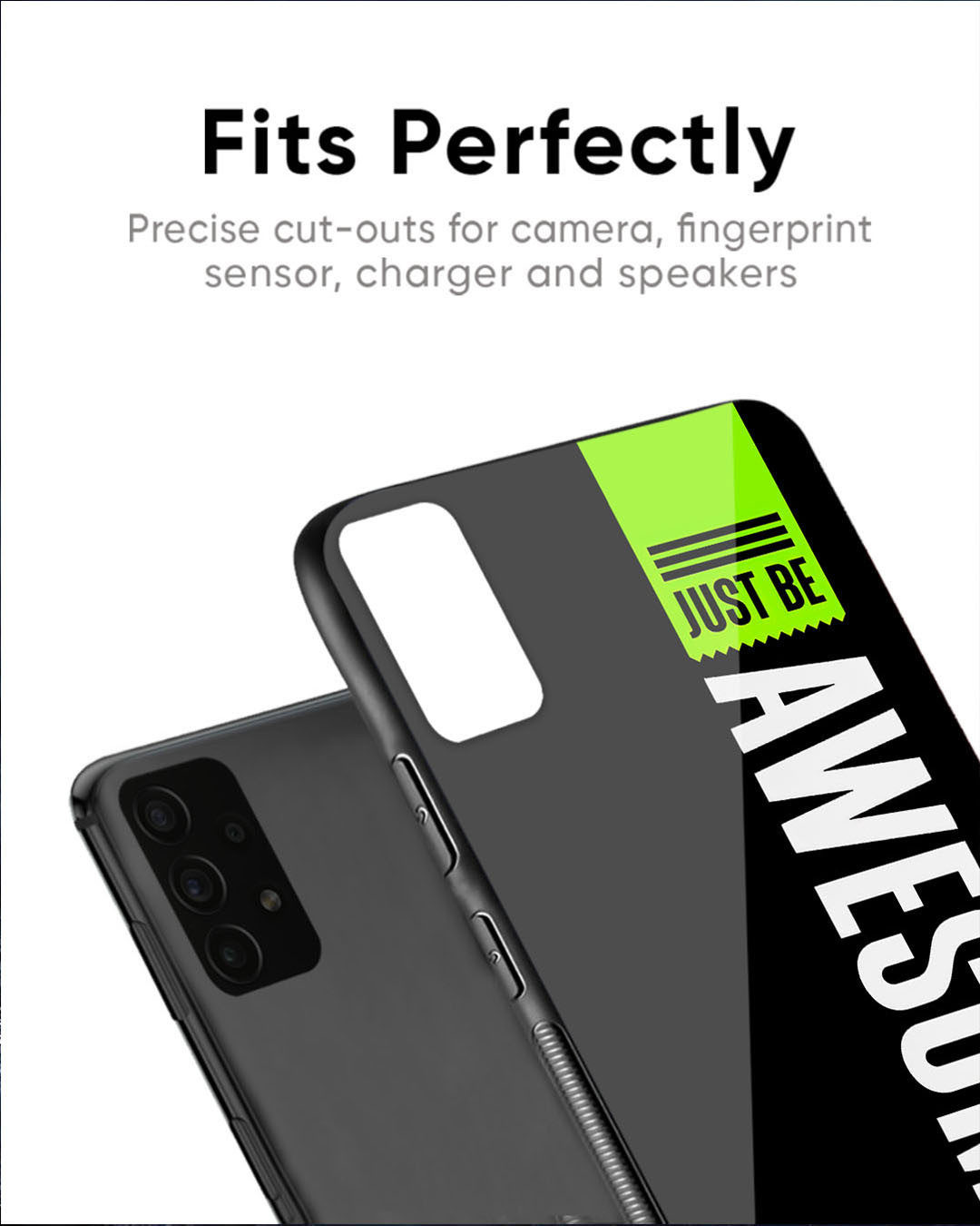 Shop Just Be Awesome Premium Glass Case for Oppo F25 Pro 5G(Shock Proof, Scratch Resistant)-Back