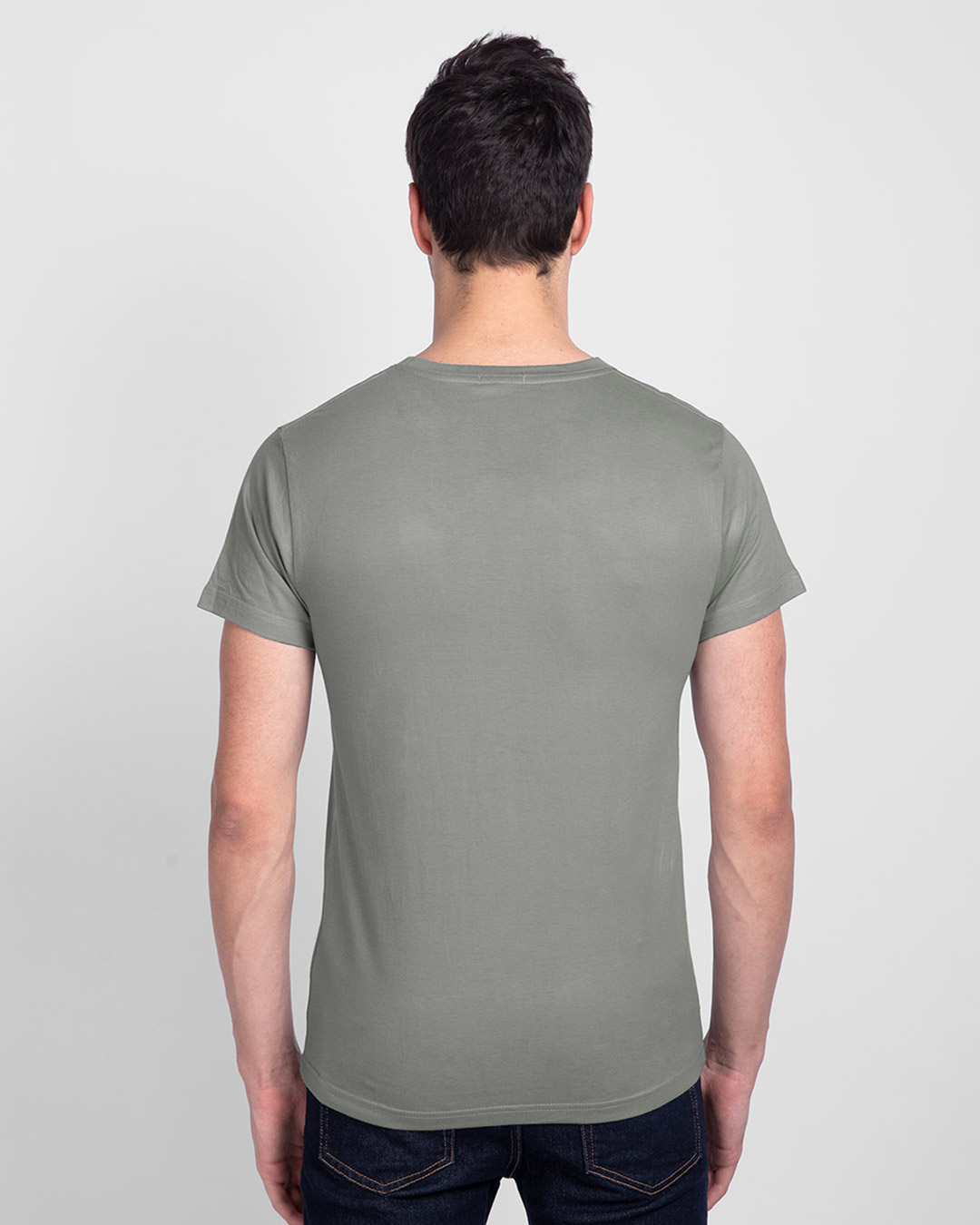 Shop Just Be Half Sleeve T-Shirt Meteor Grey-Back