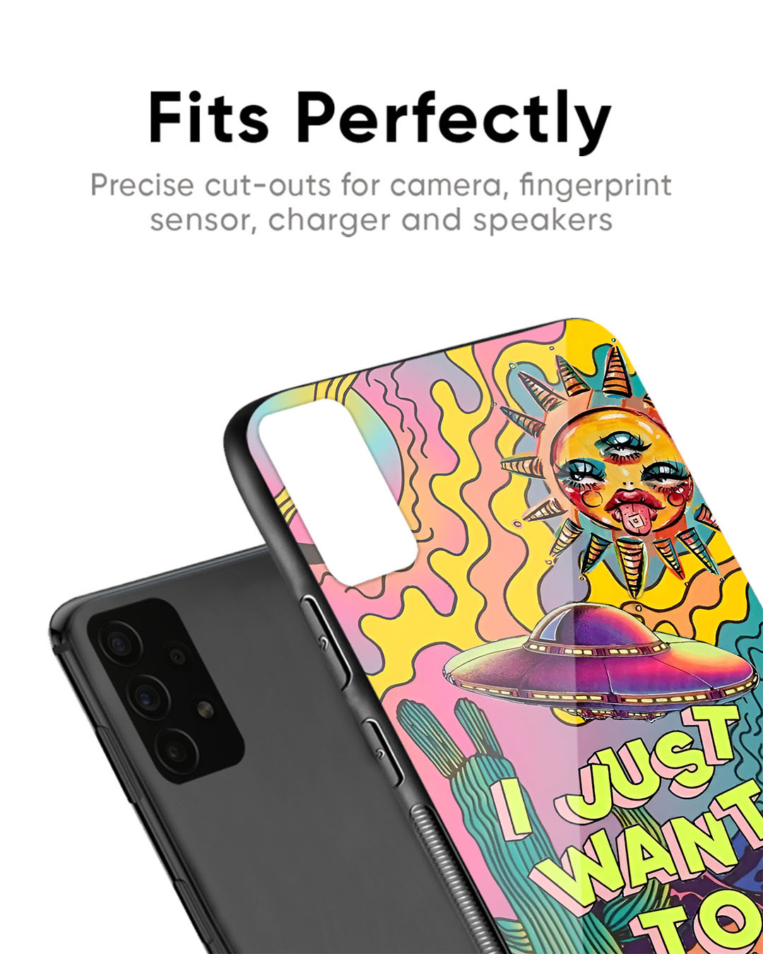 Shop Just Feel Good Premium Glass Case for OnePlus 7 Pro (Shock Proof, Scratch Resistant)-Back