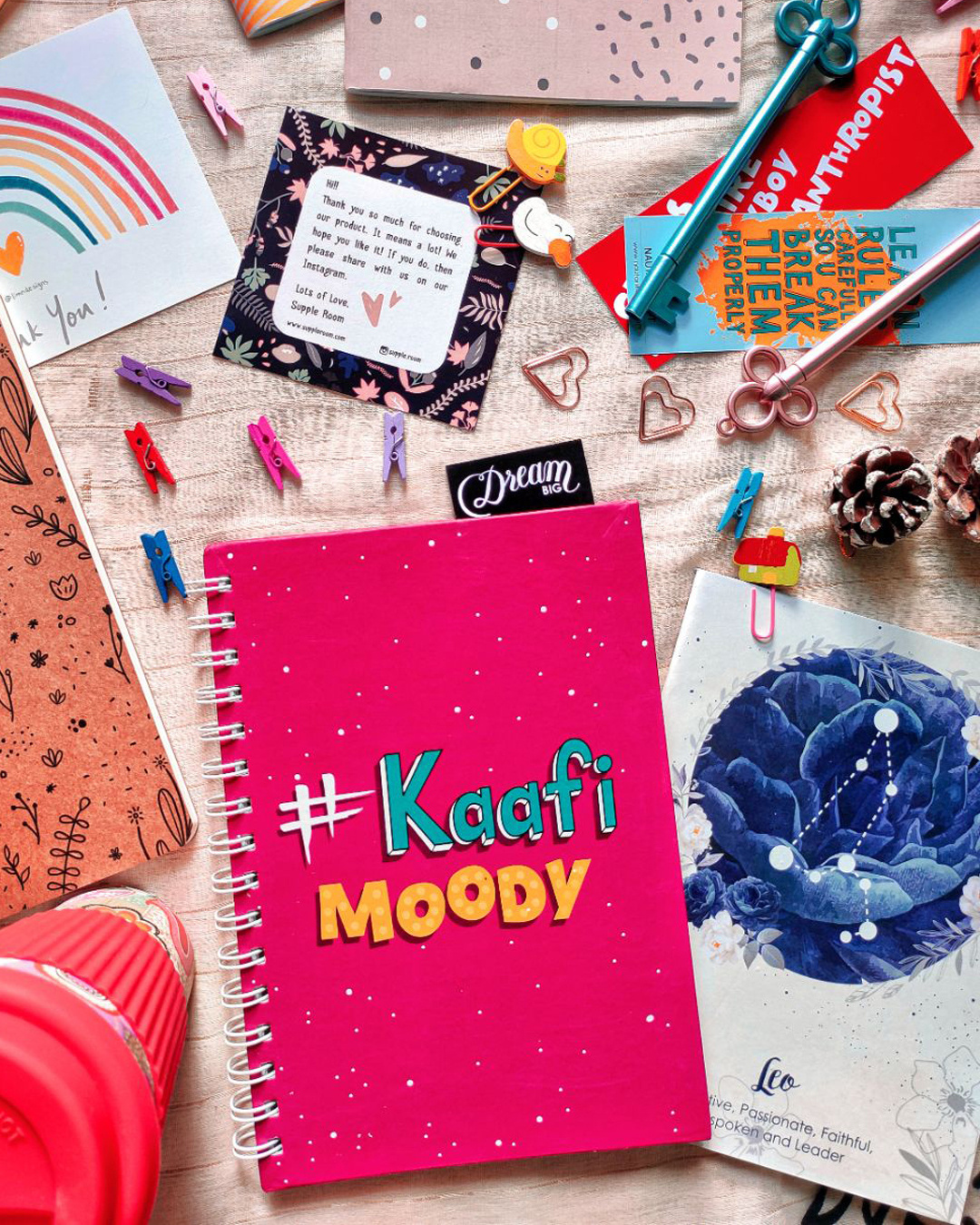 Shop Kaafi Moody Designer Notebook (Hardbound, A5 Size, 144 Pages, Ruled Pages)-Back