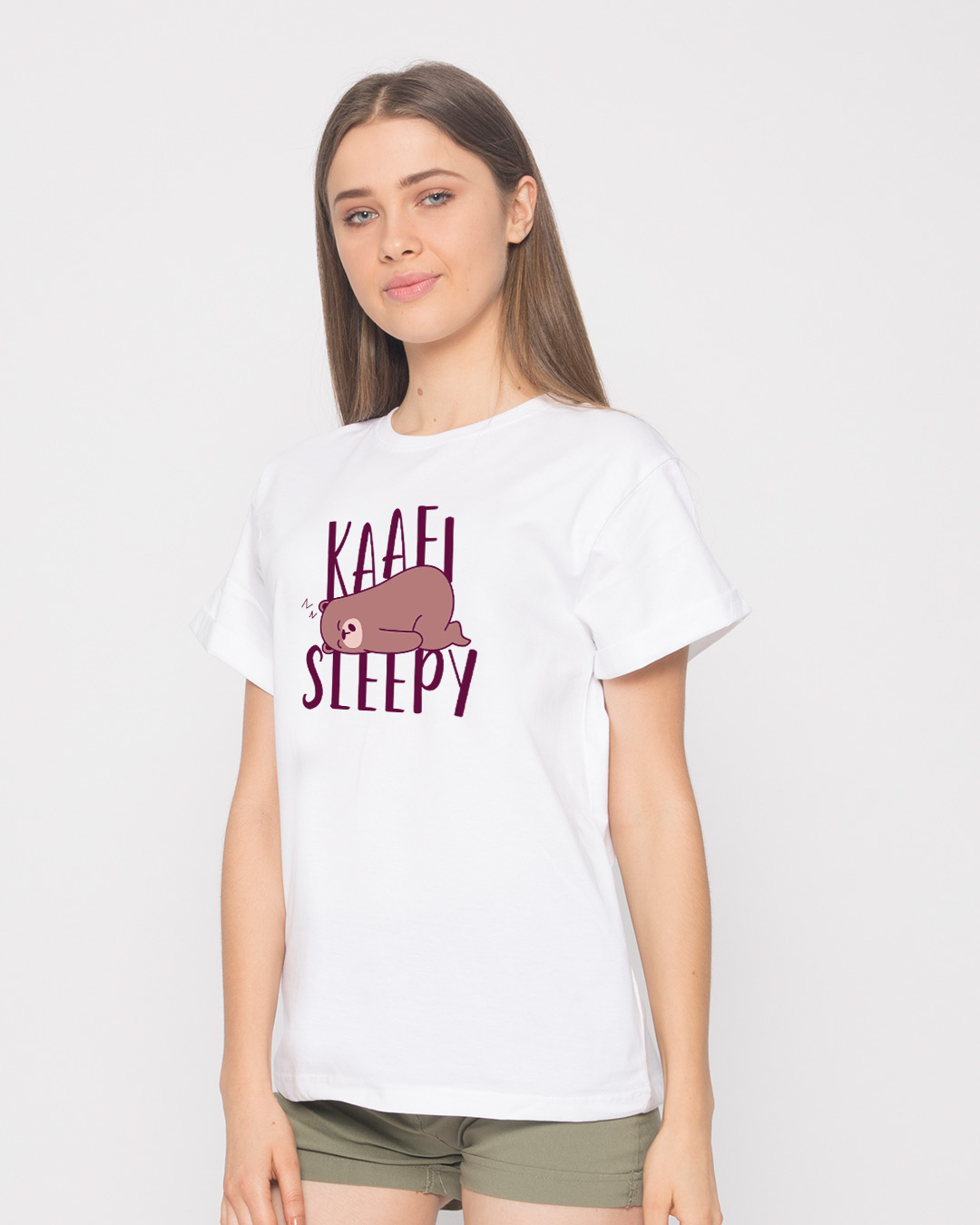 Shop Kaafi Sleepy Boyfriend T-Shirt-Back