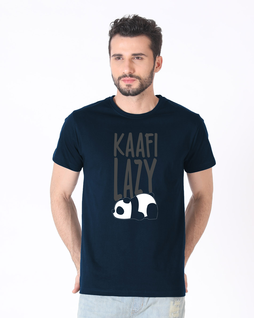 Shop Kafi Lazy Half Sleeve T-Shirt-Back