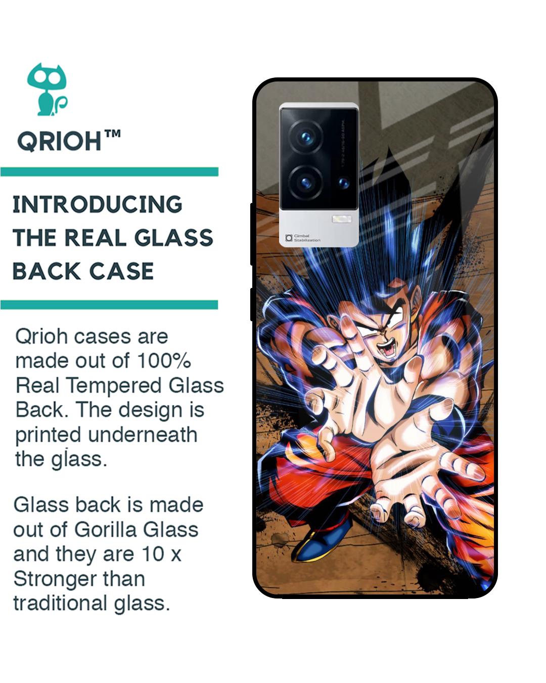 Shop Kakaroto Premium Glass Case for IQOO 9 5G (Shock Proof,Scratch Resistant)-Back